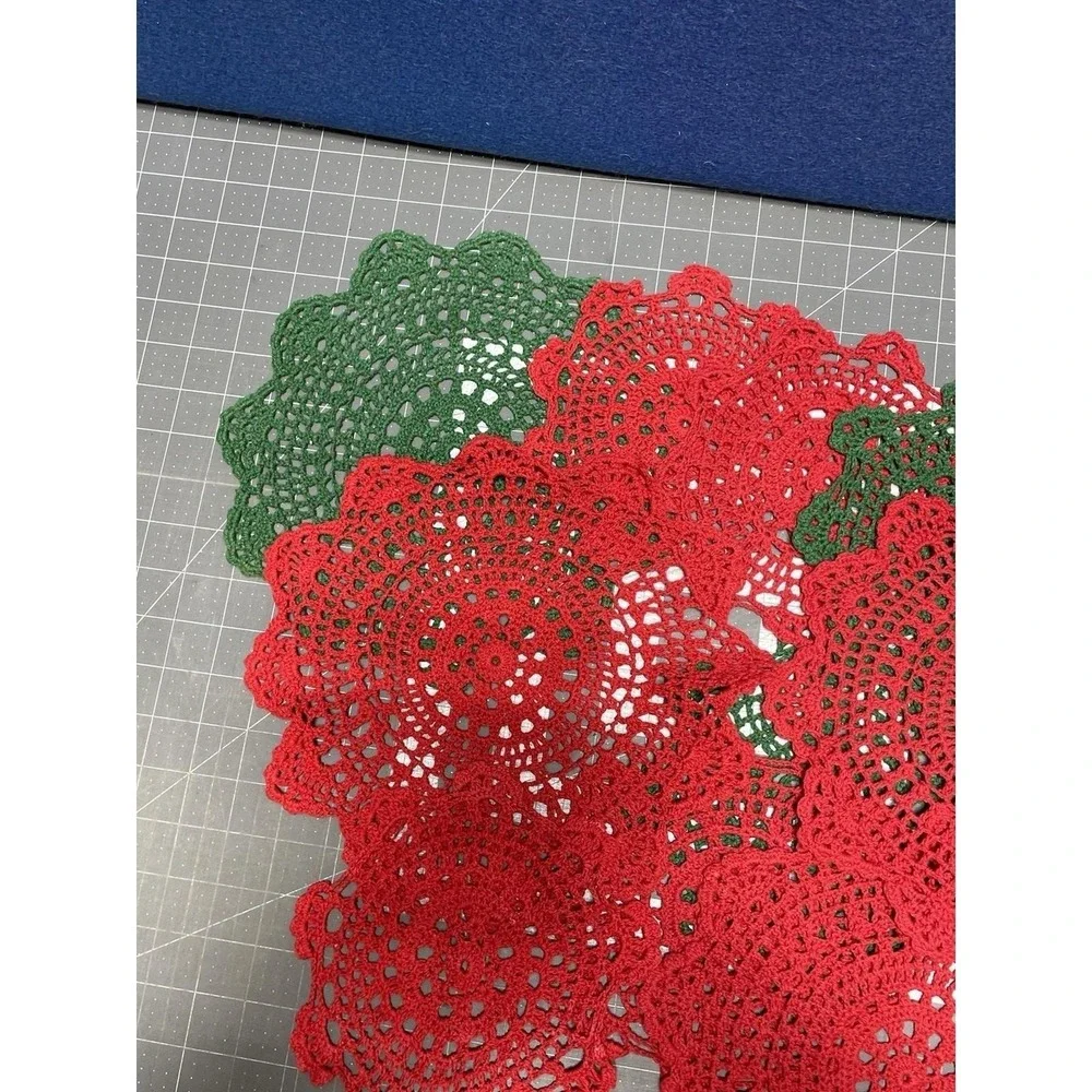 12 Pieces Hand Crochet Lace‎ Doily Cotton Coasters Table Mats